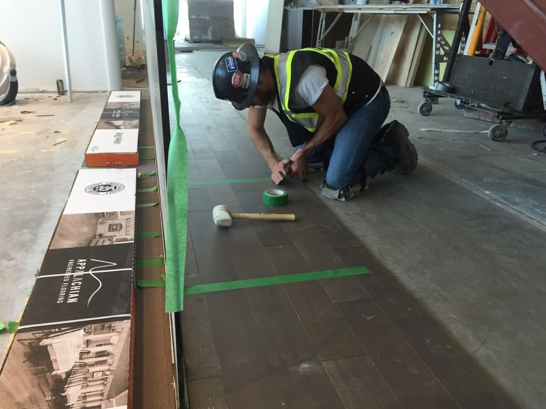 Commercial Flooring Installed in New Construction